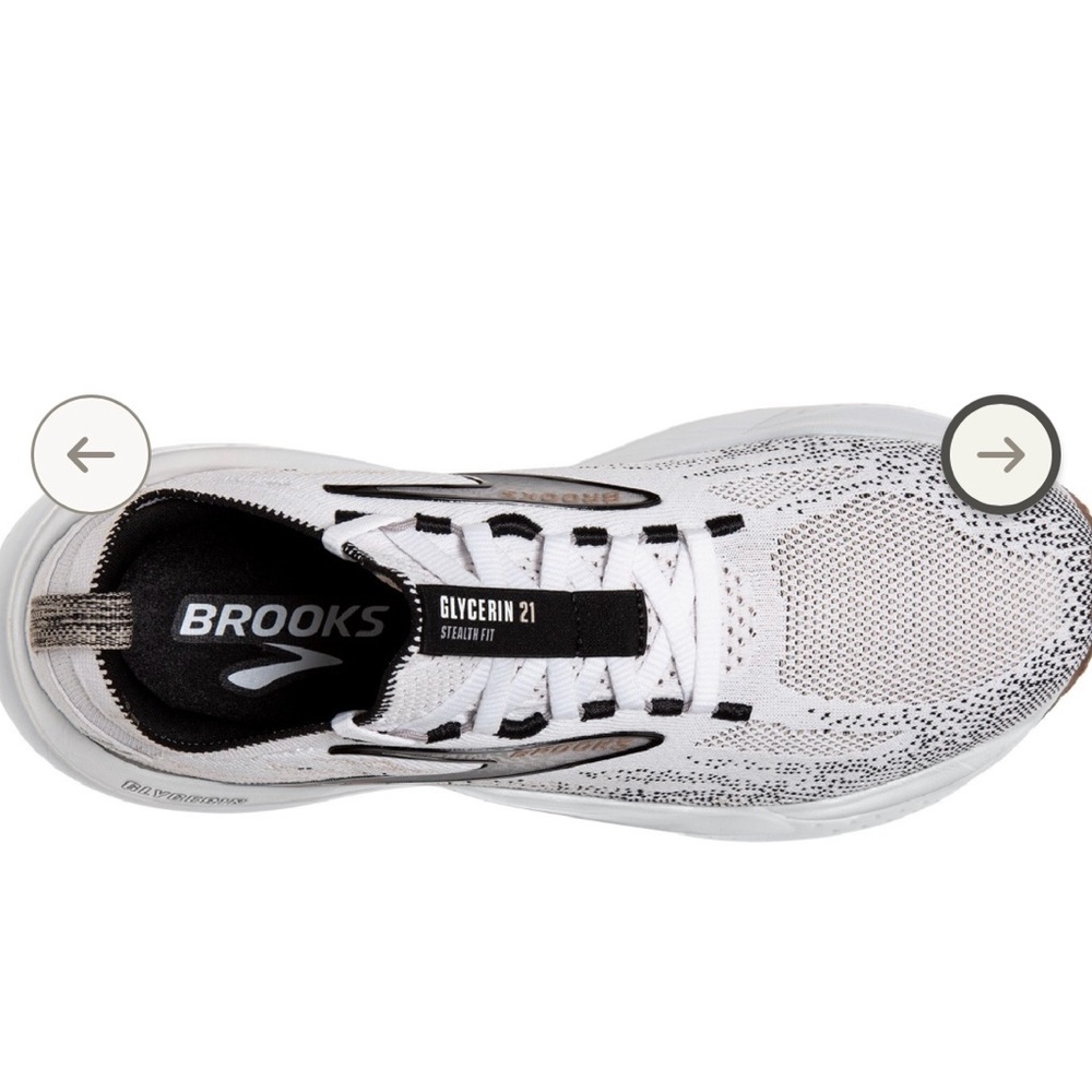 Brooks Womens Glycerin 21 White Sneakers